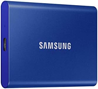 SAMSUNG T7 Portable SSD, 1TB External Solid State Drive, Speeds Up to 1,050MB/s, USB 3.2 Gen 2, Reliable Storage for Gaming, Students, Professionals, MU-PC1T0H/AM, Blue by Unknown