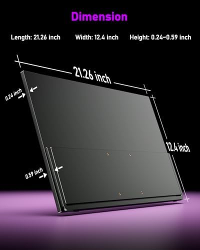 Yodoit Portable Monitor for Laptop 23.8" 4K UHD Travel Gaming Monitor Screen IPS Display with USB Type C Port and Built-in Speakers Compatible with PC, Xbox Black - Image 7
