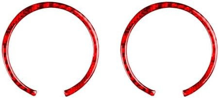 Car Dashboard Central Compass Panel Decorative Strip Cover Sticker Real 3K Red Carbon Fiber Decoration Interior Accessories Trim Compatible with Benz Smart Fortwo 2011 2012 2013 2014 2015 by PJFUS