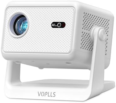 【Officially-Licensed APP & 1800 ANSI】Smart Mini Projector with WiFi and Bluetooth 4K Support, VOPLLS Auto Focus/ Keystone Outdoor Portable Movie Phone Video Proyector for Bedroom/Home/Wall/Ceilling by VOPLLSProjector
