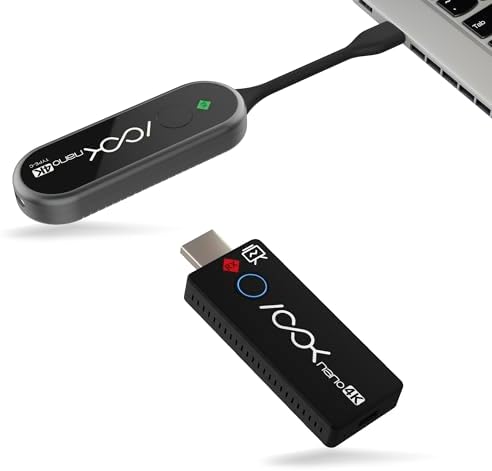 RGBlink Ask Nano 4K Wireless Presentation Kit,Wireless Screen Sharing USB-C Transmitter & HDMI Receiver for Conference Room & Classroom, Cast Screen Content to TV from Computer by RGBlink