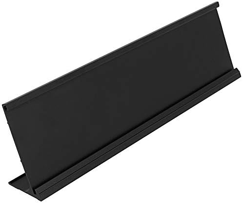 ExcelMark 2"x 8"Aluminum Name Plate Holder for Desk - Set of 5 - Office Business Door Sign Holder - Black - Image 4