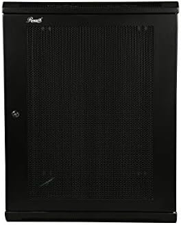 Rosewill 15U 19" Wall Mount Rack Cabinet Enclosure, with 3 Side Locking Mesh Door 20.5" Deep, Switch-Depth, Black - RSWM-15U001 - Image 2
