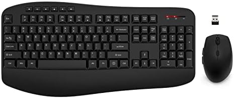 EDJO Wireless Keyboard and Mouse Combo, USB Plug & Play (Classic Black) by EDJO