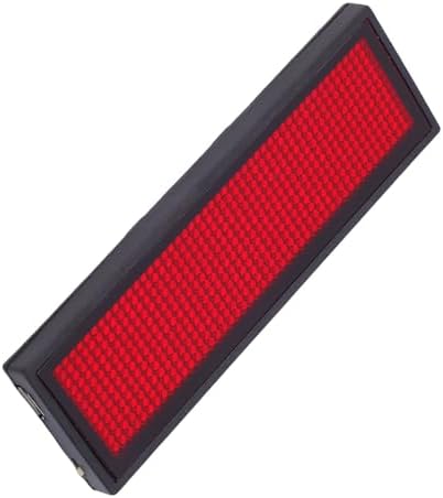 Jiawu LED Name Badge, 12x48 Pixels Mobile APP Control Programmable Name Tag, Red LED Tag with Detachable Magnet and Pin Bracket for Trade Show Party Professional Use - Image 4