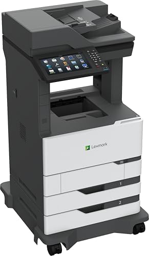 Lexmark MX822ade Monochrome Laser, Integrated Duplex (2-sided printing), 10-inch color touch screen, Energy Star, Print Speed: Up to 55 ppm, Recommended Monthly Page Volume: 3000-50000 pages (25B2000) - Image 3