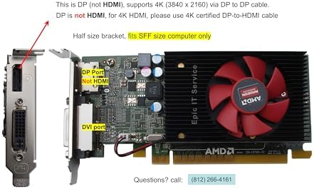 AMD Radeon R5 340X 2GB GDDR3 with DP/DVI (Half Size Bracket, for SFF Computer only), Supports 4K via DP to DP Direct Connection - Image 2