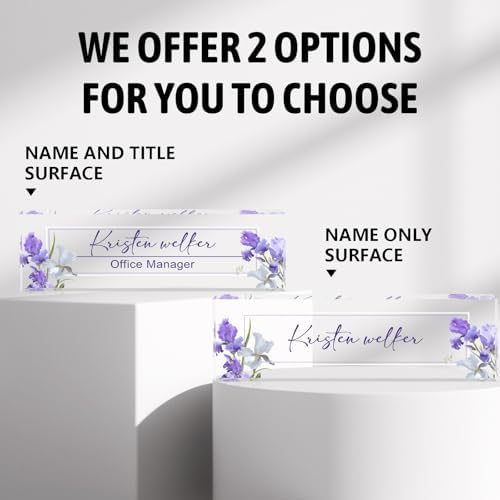 Name Plate for Desk Desk Name Plate Personalized, Office Desk Decor for Women & Men, Employee Appreciation Gifts The Office Gifts for Boss, Manager, Teacher, Nurse - Image 4