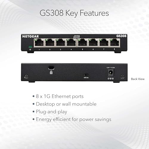 NETGEAR 8-Port Gigabit Ethernet Unmanaged Network Switch (GS308) - Image 5