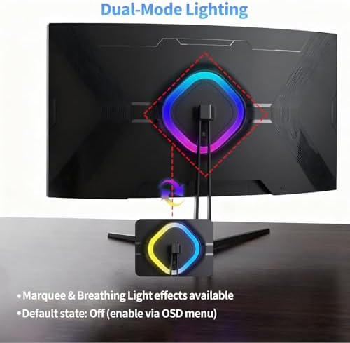 ZZA 27 Inch 4K Gaming Monitor,UHD(3840x2160) 4K 144Hz Flat Monitor, Adaptive Sync,HDMI 2.1 & DP 1.4,Tilt Adjustment PC Monitor, Wall Mountable, for Work, Streaming, and Home Office, Black - Image 5