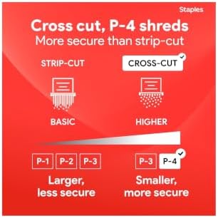 Staples 12-Sheet Micro-Cut Paper Shredder, High-Security, Anti-Jam, Black - Image 4