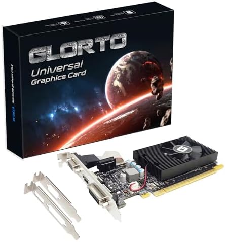 Glorto GeForce GT 730 2G GDDR5 Low Profile Graphics Card, PCI Express 2.0 x8, HDMI/DVI/VGA, Entry Level GPU for PC, SFF and HTPC, Compatible with Windows 11 by GLORTO