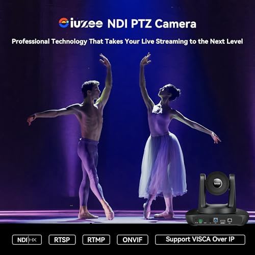 4K NDI PTZ Camera AI-Auto Tracking, 20X Optical Zoom, USB3.0/HDMI/LAN PoE, IP Live Streaming, Conference Room Camera for Church Services Education Conference Events, Work with YouTube OBS - Image 5