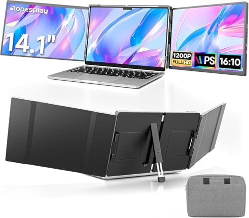 Dopesplay 14.1" Triple Laptop Screen Extender with Case for 14-17" Laptops by Dopesplay