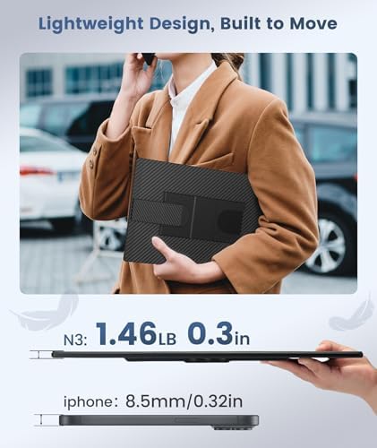 Synnov Portable Monitor, 16" 1200P FHD Laptop Screen Extender - Image 3