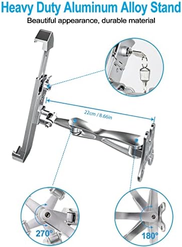 iPad Wall Mount, Anti-Theft Tablet Wall Holder with Security Lock & Key - Heavy Duty 360° Swivel Arm for 9–14" iPad Pro, Air, Galaxy Tab for Kiosk, POS, Restaurant, Retail & Business Displays - Image 2