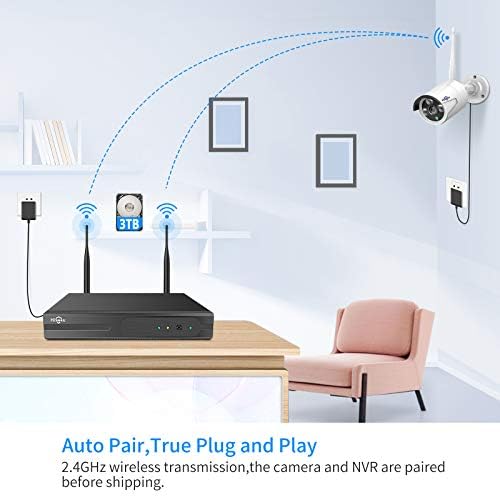 Hiseeu 5MP Home Security Camera System Outdoor, 2.4G/5G Wireless WiFi Pro - Image 2