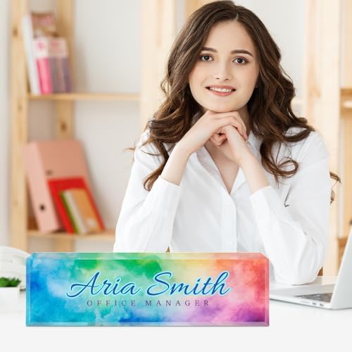 Custom Name Plate for Desk, Acrylic Desk Name Plate Personalized, Employee Appreciation Gifts, Office Desk Accessories for Woman Teacher Nurse, Coworker Gifts for Manager Assistant - Image 2