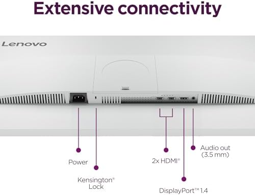 Lenovo L27q-4a - Everyday Monitor - 27" QHD IPS Display - 100Hz Refresh Rate - MaxxAudio® Tuned Speakers - VESA MediaSync - 1ms MPRT - Cloud Grey - Tilt Stand - Image 7