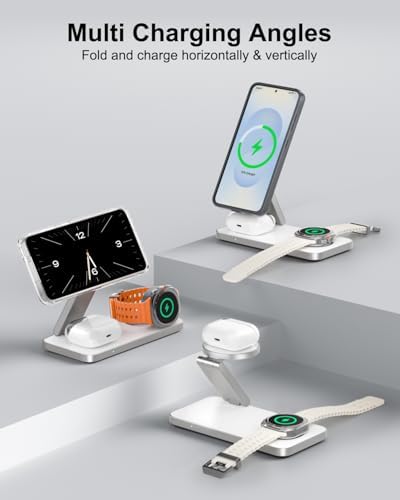 3 in 1 Wireless Charger for Samsung Galaxy, 15W Magnetic Super Fast Charging Station for MagSafe Samsung Galaxy S26 Ultra S25 S24 Z Fold Flip 8 Watch 8 7 Buds 4 3 Pro, Not for Watch 9/Ultra 2 - Image 7
