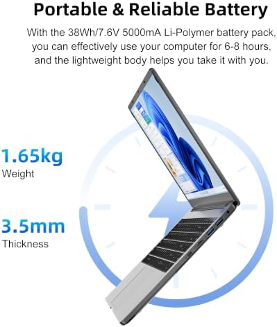 15.6 Inch Laptop with FHD display, 6GB RAM 128GB Storage Expandable 512GB - Image 5