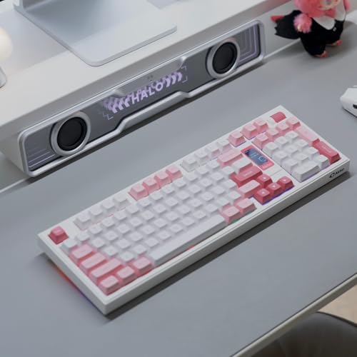 Akko 5098B Wireless Gaming Keyboard with Screen, Prunus Lannesiana Hot-Swappable Full Size Mechanical Keyboard with Scroll Wheel, Numberpad, RGB Gasket Keyboard, Piano Pre Lubed Switch - Image 6