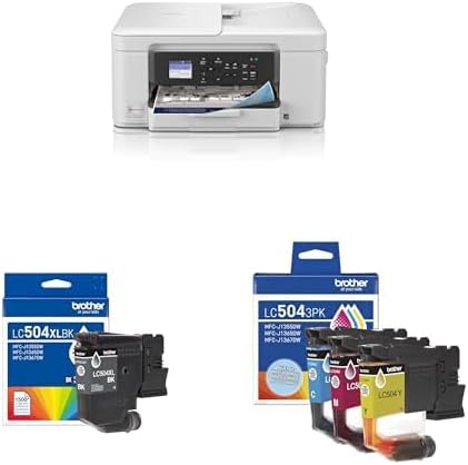 Brother MFCJ1365DW Printer & LC504XLBKS & LC5043PKS Inks by Brother