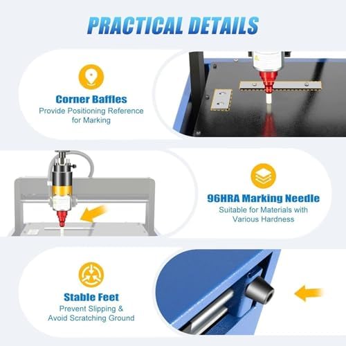 400W Electric Metal Marking Machine,for Steel Plate Tag Nameplate Desk Electric Metal Engraving Machine 400W,Marking Speed 50mm/s,300 * 200mm - Image 6