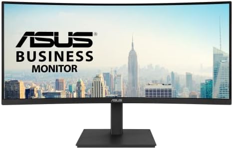 ASUS VA34VCPSR 34" 1440P Curved Monitor, USB-C PD 96W, USB Docking, RJ45 by Unknown