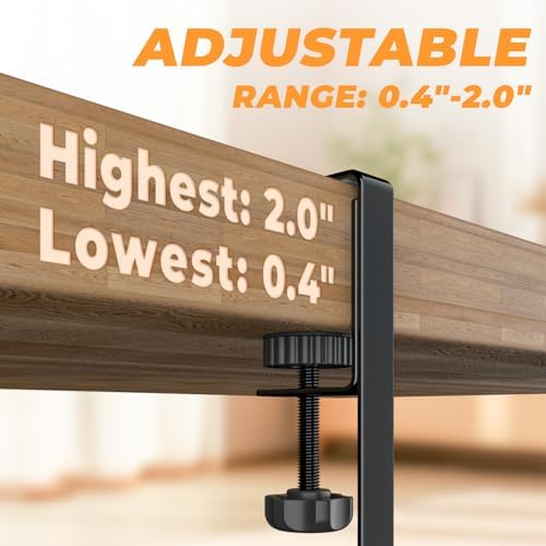 Under Desk Cable Management Tray, 15.7'' No Drill Steel Desk Cable Organizers, Wire Management Tray Cable Management Rack (1 Pack-Black) - Image 4
