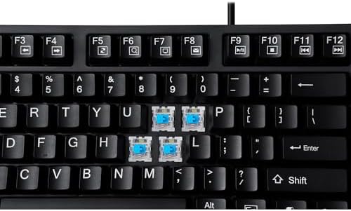 Adesso AKB-670UB Mechanical Keyboard with Copilot AI Hotkey - Blue Switch, Multi-OS Compatible | Enhanced Productivity with Tactile Feel and Multimedia Keys - Image 2