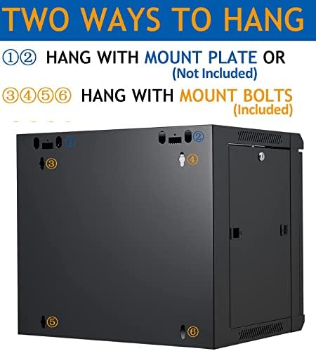 9U Wall Mount Server Cabinet Network Rack Vented Enclosure Locking Door - Image 4