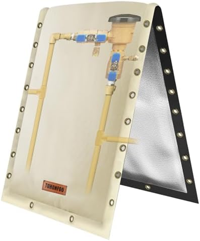 TOHONFOO 3-Way Open Backflow Preventer Pipe Cover Outside, 14"Wx27"H, Beige by TOHONFOO