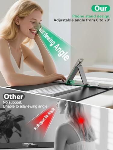 Mouse Pad, Office Desk Mat, Large Gaming Mousepad with Superior Micro-Weave Cloth, XXL Desk Pad with Stitched Edges, Non-Slip, Waterproof Writing Keyboard Pad for Gamer, Laptop, Work & Home - Image 2