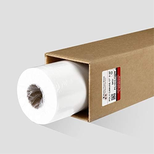 Plotter Paper Direct 17in x 40ft Premium Polyester Matte Canvas Roll, 500 Denier, Quick Dry, Wide Format Inkjet Printer Compatible, Perfect for Fine Art, Photography, Archival Quality Prints by MbsSignSupply