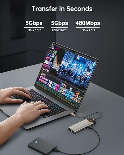 NOVOO 15 in 1 Docking Station Dual Monitor USB C Docking Station 3 Monitors - Image 6
