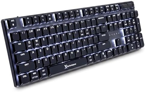 X9 Slim Mechanical Keyboard Wireless – Low Profile Red Switches, Triple Mode (Bluetooth + 2.4GHz + USB), Full Size 107-Key with Number Pad, Backlit, Rechargeable – Quiet Typing for Mac and PC by X9Performance