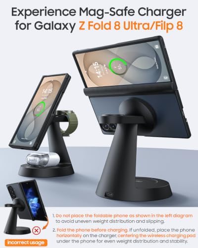Meifigno Magnetic Charger for Samsung Galaxy Watch9/Ultra2/S26 Ultra/Zfold8 - Image 3