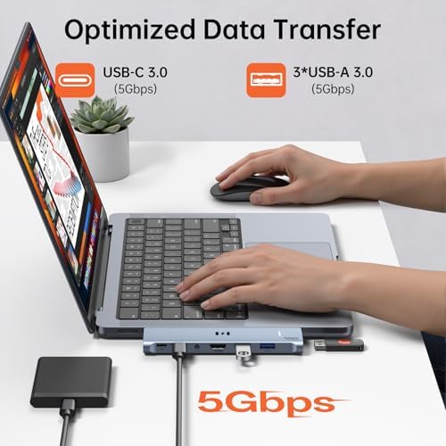 USB C Adapter HDMI Hub for MacBook Air/Pro 2026-2018 Mac Multiport Dongle - Image 6