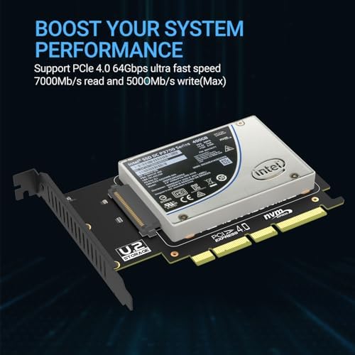 JEYI U.2 to PCIe 4.0 X4 Adapter Card for 2.5inch U.2 NVMe SSDs, 64Gbps - Image 5