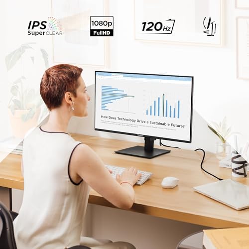 ViewSonic VA2748-MHJ 27 Inch IPS 1080p Monitor with 120Hz, Advanced Ergonomics, Eye Care, HDMI, and VGA Inputs for Home and Office (Renewed) - Image 2