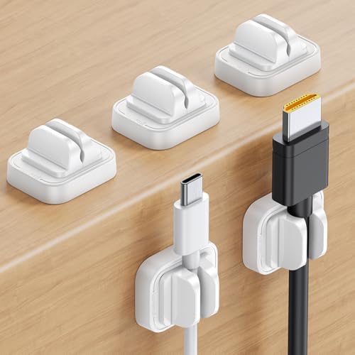 Lamicall 5 Pack Spring Fixed Cord Holder Clips, Desk Cable Organizer by Lamicall