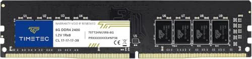 Timetec 8GB DDR4 2400MHz (PC4-2400T) PC4-19200 UDIMM Desktop RAM – 288-Pin 1.2V CL17 Non-ECC Unbuffered DIMM Memory Module Upgrade by Timetec