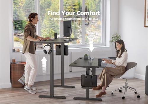 YDN 63 x 24 Inch Black Electric Standing Desk - Image 5