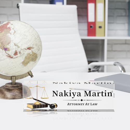 Desk Name Plate Personalized, Lawyer Name Plate for Desk, Office Desk Decor for Women & Men, Employee Appreciation Gifts Custom Office Gifts for Lawyer, MYZDA28YH0928 - Image 6