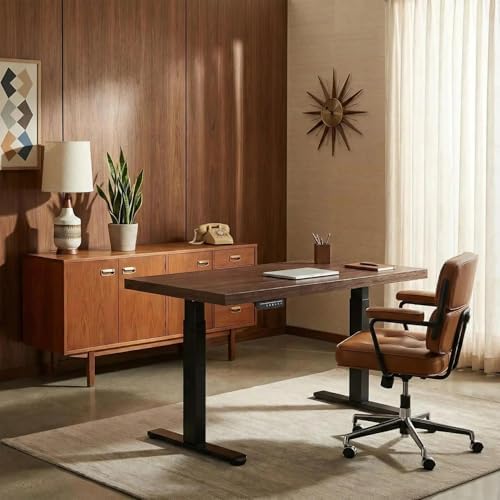 ErGear 48 X 24 Inch Height Adjustable Electric Standing Desk, Black Walnut by ErGear