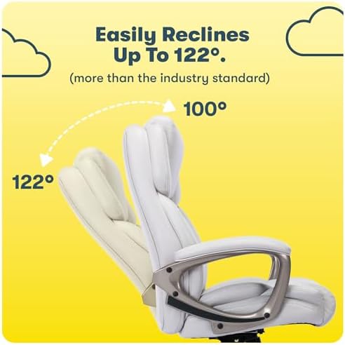 Serta Ergonomic Executive Office Chair with Lumbar Support, Leather Chair - Image 6