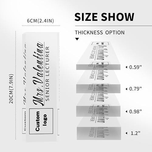 Custom Personalized Office Desk Plates-Gifts & Decor (White) - Image 3