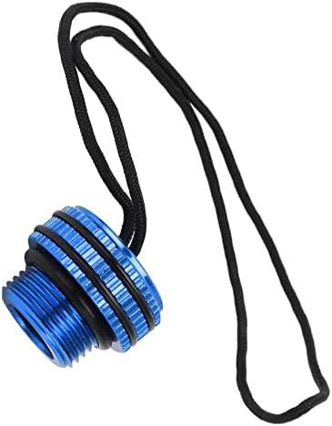 Diving Dust Din Cover, Valve Dust Cover Vented Aluminum Alloy Diving Valve Protector with Fixed Rope for Valve End Cap(blue) - Image 5
