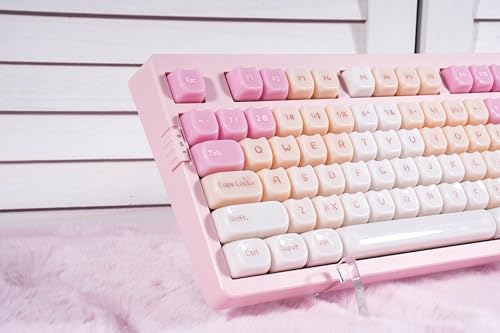 ZORNHER ZH980 Pink Mechanical Keyboard,95% Cat Keyboard Cute,Kawaii Kitty Keycaps,Pink Gaming Keyboard with Number Pad,Jelly Ceramic Keycap,Creamy Sounding Switches - Image 4